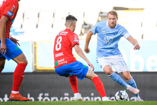 Malmö FFs Ola Toivonen och Helsingborgs Armin Gigovic