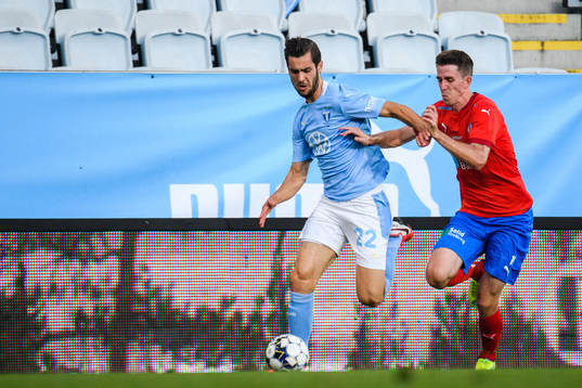 Malmö FFs Adi Nalic och Helsingborgs Adam Eriksson