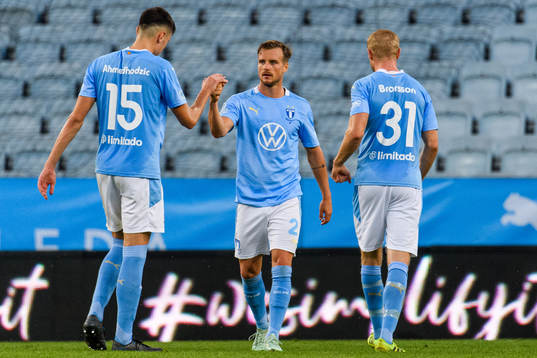 Malmö FFs Anel Ahmedhodzic, Eric Larsson och Franz Brorsson