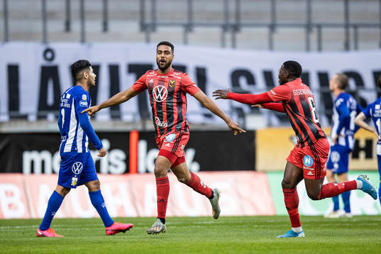 Östersunds Noah Sonko Sundberg jublar
