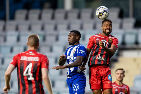 Östersunds Isak Ssewankambo mot IFK Göteborgs Christian