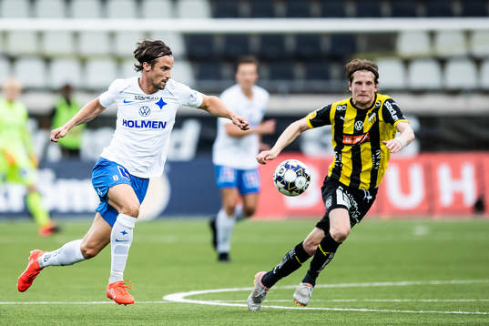 IFK Norrköpings Linus Hallenius och Häckens Erik Friberg