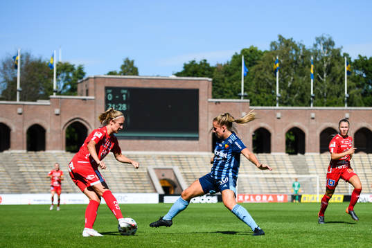 Örebros Karin Lundin och Djurgårdens Gudrun Arnadottir