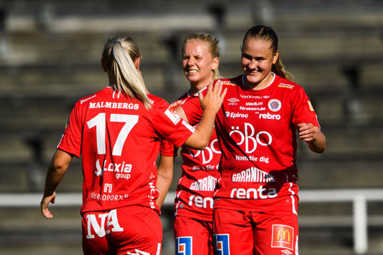 Örebros spelare jublar