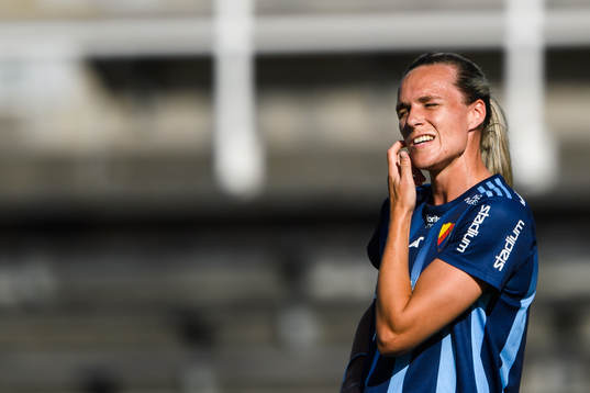 Djurgårdens Hannah Wilkinson  deppar