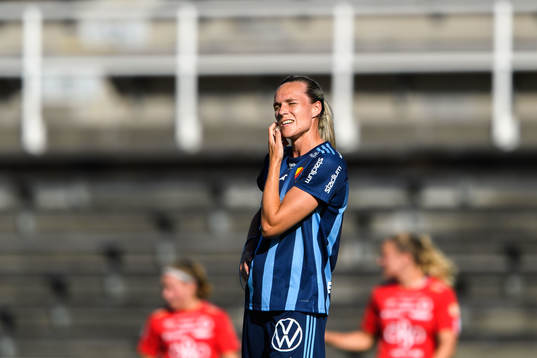 Djurgårdens Hannah Wilkinson deppar