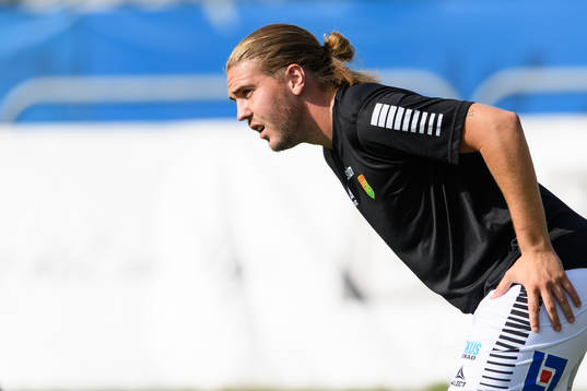 GAIS Charlie Weberg före fotbollsmatchen i Superettan