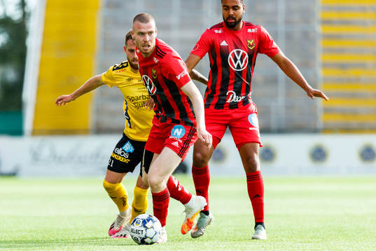Östersunds Thomas Isherwood och Elfsborgs Rasmus Alm