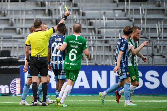 Hammarbys David Fällman tilldelas en varning