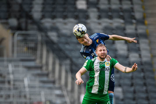 Djurgårdens Fredrik Ulvestad och Hammarbys Darijan Bojanic