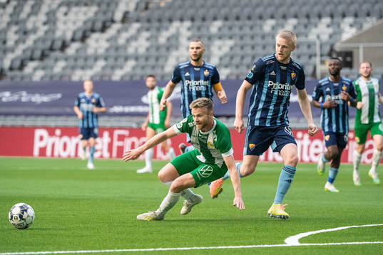 Hammarbys Dennis Widgren och Djurgårdens Kalle Holmberg