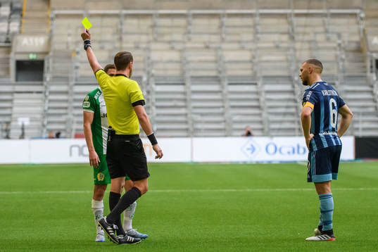 Hammarbys Jeppe Andersen och Djurgårdens Jesper Karlström