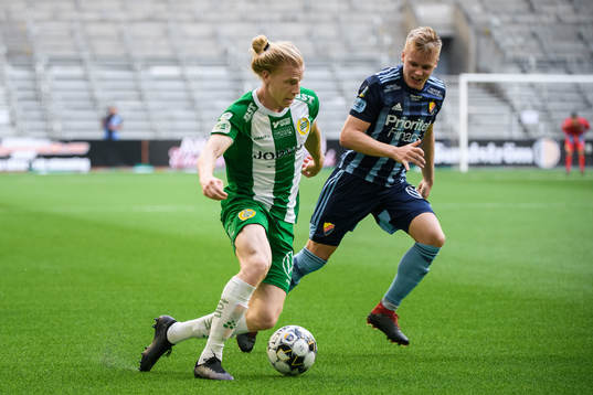 Hammarbys Gustav Ludwigson och Djurgårdens Elliot Käck