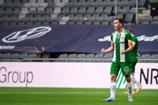 Hammarbys Jeppe Andersen jublar