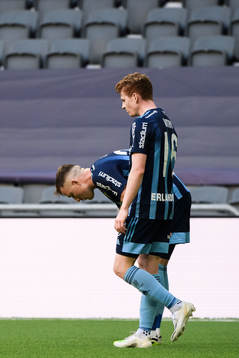 Djurgårdens Fredrik Ulvestad och Aslak Witry deppar