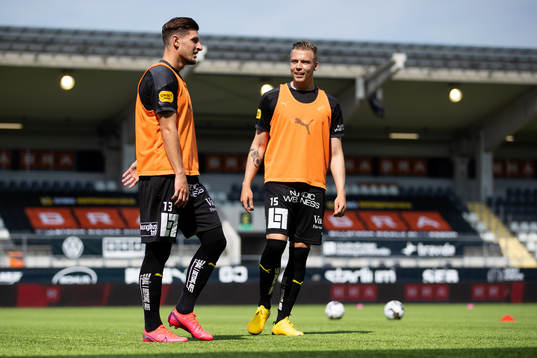 Häckens Adnan Maric och Alexander Söderlund på