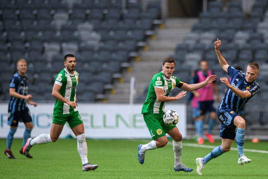 Hammarbys Jeppe Andersen och Djurgårdens Jonathan