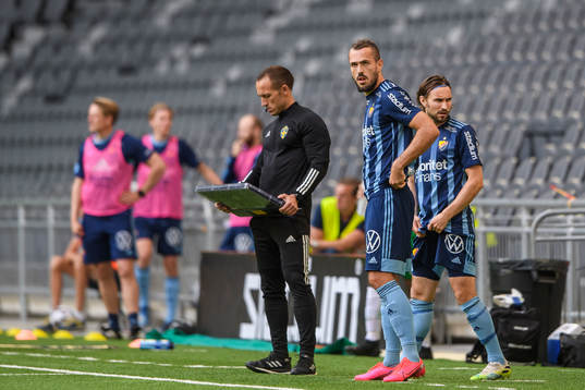 Djurgårdens Emir Kujovic och Kevin Walker gör sig redo