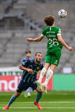 Djurgårdens Emir Kujovic och Hammarbys Kalle Björklund