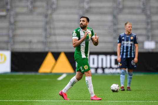 Hammarbys Abdul Khalili lämnar planen