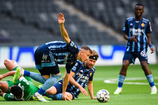Djurgårdens Fredrik Ulvestad och Jacob Une Larsson
