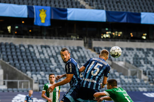 Djurgårdens Emir Kujovic och Jonathan Augustinsson