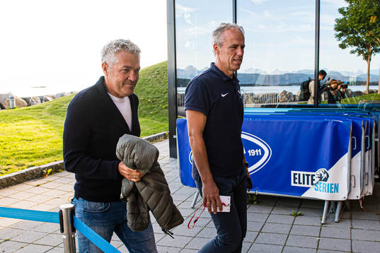 Kåre Ingebrigtsen, head coach of Brann, and Rune Soltvedt,