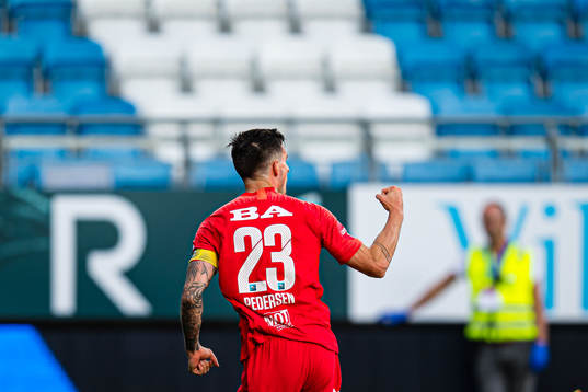 Daniel Alexander Pedersen of Brann celebrates