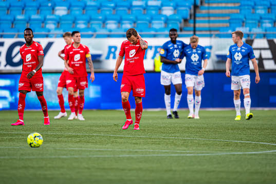 Fredrik Haugen of Brann looks dejected