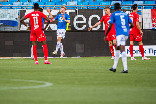 Ola Brynhildsen of Molde celebrates