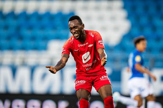 Karamoko Daouda Bamba of Brann reacts