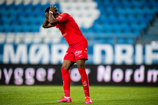 Karamoko Daouda Bamba of Brann reacts