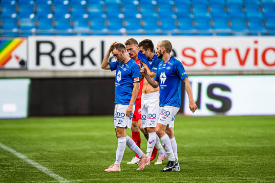 Fredrik Aursnes of Molde looks dejected