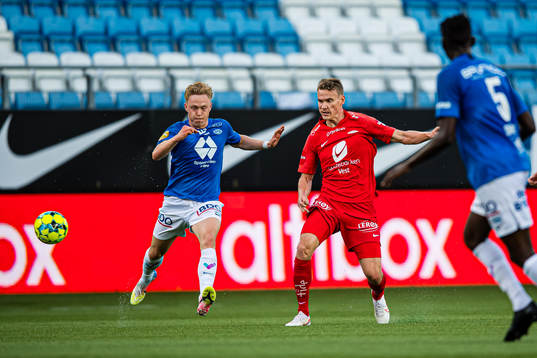 Ola Brynhildsen of Molde and Jon-Helge Ødegård Tveita of