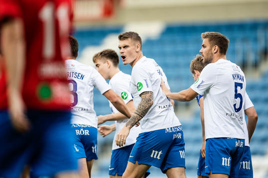 IFK Norrköpings Eric Smith jublar