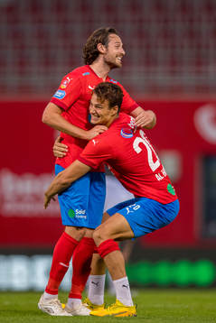 Helsingborgs Mix Diskerud och Assad Al Hamlawi jublar