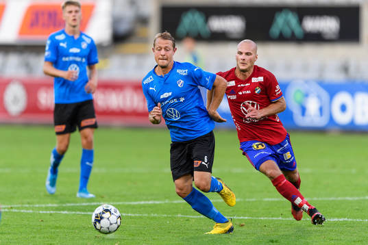 Halmstads Joel Allansson och Östers Jonathan Drott
