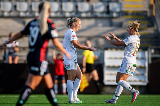 Rosengårds Mimmi Larsson och Jelena Cankovic jublar