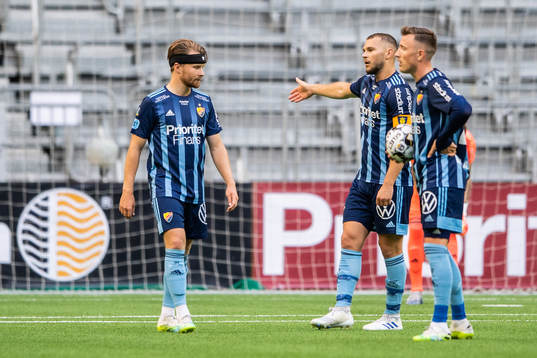 Djurgårdens Jacob Une Larsson, Jesper Karlström och