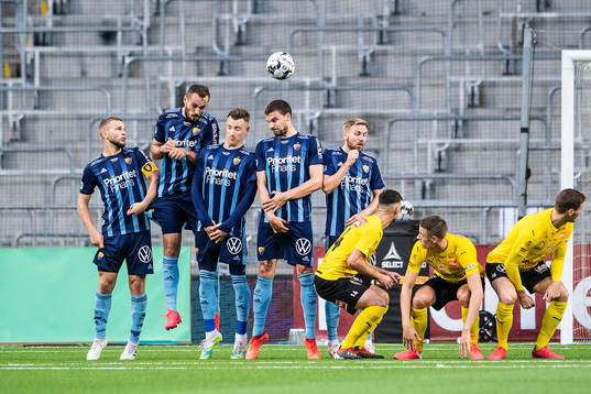 Djurgårdens Jesper Karlström, Emir Kujovic, Fredrik