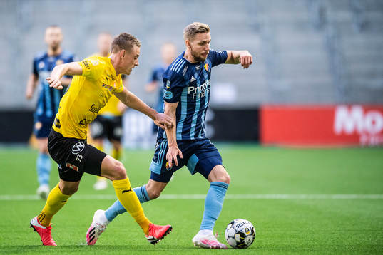 Mjällbys Jesper Löfgren och Djurgårdens Jonathan Ring