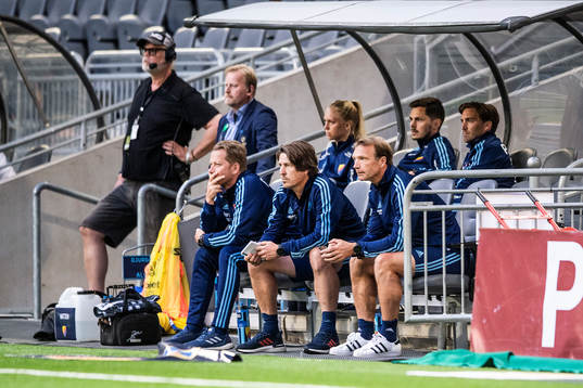 Djurgårdens tränare Thomas Lagerlöf och Kim Bergstrand