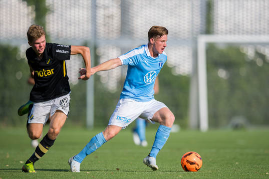 AIKs Carl Valgma och Malmö FFs Markus Björkqvist