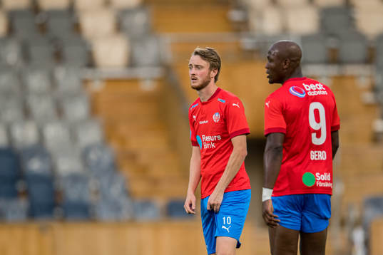 Helsingborgs Rasmus Jönsson och Alhaji Gero deppar