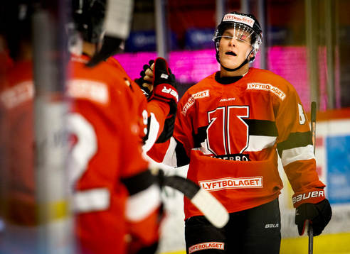 Örebros Hockey Joonas Rask jublar
