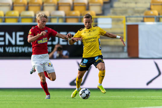 Falkenbergs Ludvig Johansson och Elfsborgs Jesper Karlsson