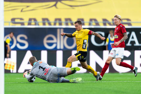 Elfsborgs Samuel Holmén och Falkenbergs Jacob Ericsson