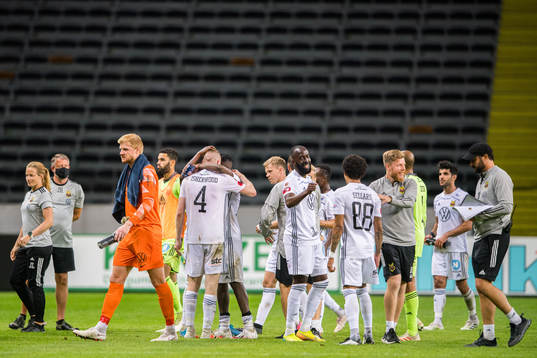 Östersunds spelare jublar