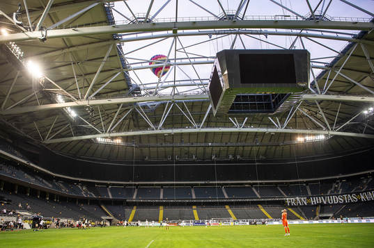 En luftballong över friends arena