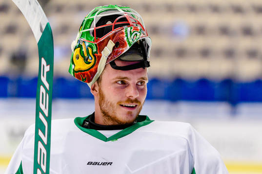 Rögles målvakt Christoffer Rifalk jublar